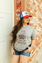 Load image into Gallery viewer, God, Guns and Country Trump Graphic Tee
