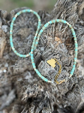 Load image into Gallery viewer, Golden Turquoise Trail Heishi Beaded Necklace

