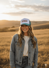 Load image into Gallery viewer, Ho Ho Ho Christmas Glitter Patch Trucker Hat
