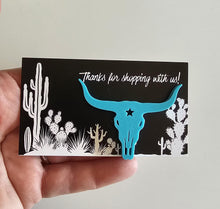 Load image into Gallery viewer, Bag of 25 -Boutique 3d Printed Package Inserts Longhorn Bull Skull Made in America
