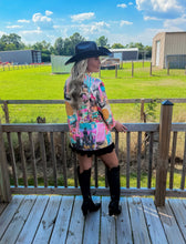 Load image into Gallery viewer, Baha Ranch Retro Pop Western Collage Blazer
