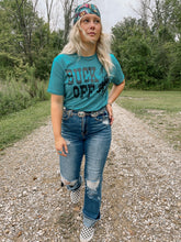 Load image into Gallery viewer, Buck Off Graphic Tee in Gildan Softstyle Tropical Blue Shirt – Graphic Tee, Long Sleeve &amp; Crewneck.
