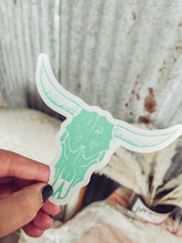 Load image into Gallery viewer, Large Mint Logo Skull - Clear Sticker
