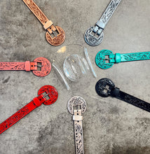 Load image into Gallery viewer, The Beverly Tooled Belt SILVER
