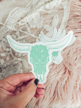 Load image into Gallery viewer, Large Mint Logo Skull - Clear Sticker
