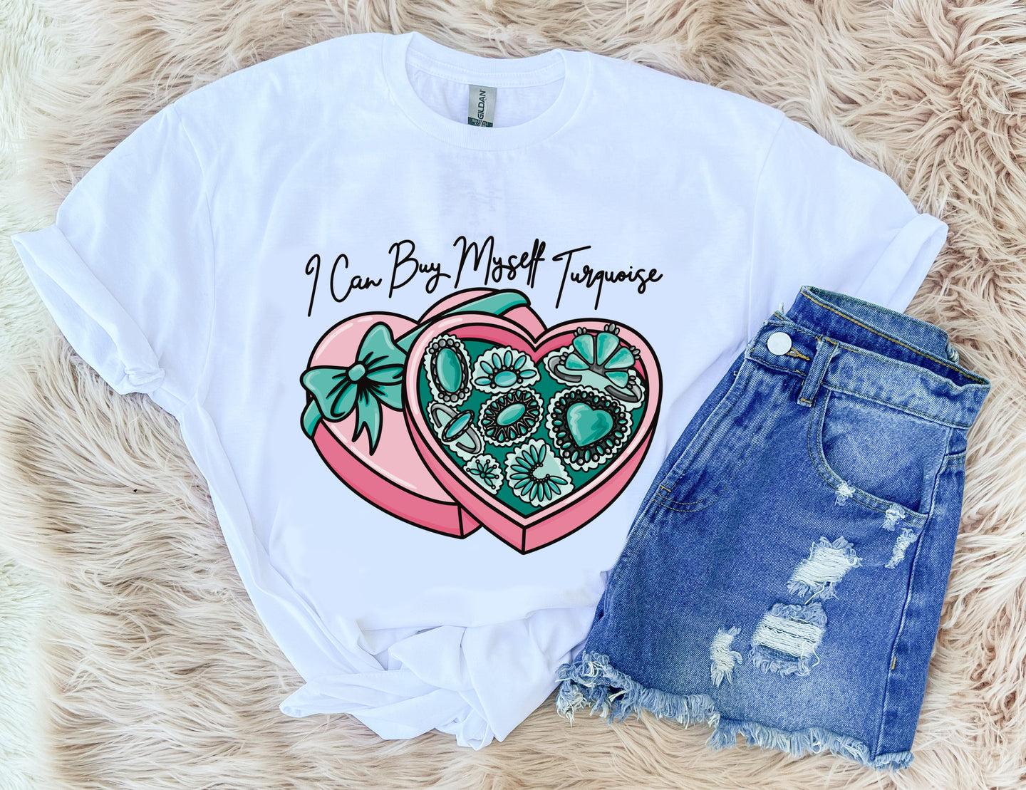 I Can Buy Myself Turquoise - Graphic Top