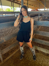Load image into Gallery viewer, The Coolidge Romper in Black
