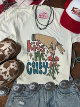 Load image into Gallery viewer, Kiss Me Cowboy Mistletoe Graphic Tee
