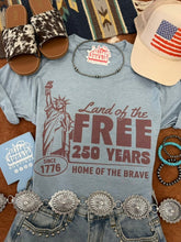 Load image into Gallery viewer, Land of the Free 250 Years Graphic Tee
