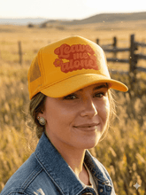 Load image into Gallery viewer, Leave Me Alone Retro Flower Trucker Hat

