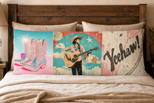 Load image into Gallery viewer, Baha Ranch Yeehaw Cowgirl Body Pillow Cover Made in America
