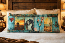 Load image into Gallery viewer, Baha Ranch Turquoise Dreams Body Pillow Cover Made in America
