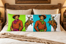 Load image into Gallery viewer, Baha Ranch The Last Roundup Bronc Rider Body Pillow Cover Made in America

