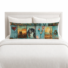 Load image into Gallery viewer, Baha Ranch Turquoise Dreams Body Pillow Cover Made in America
