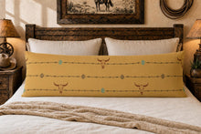 Load image into Gallery viewer, Baha Ranch Barbwire Longhorn Body Pillow Made in America
