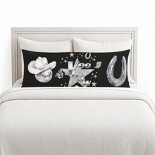 Load image into Gallery viewer, Baha Ranch Yeehaw Rhinestone Cowgirl Body Pillow Cover Made in America
