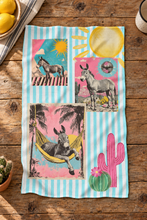 Load image into Gallery viewer, Baha Ranch Hangin Out Donkey Set of 2 (same) Kitchen Towels Made in America
