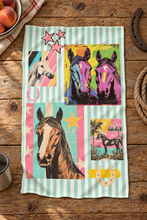 Load image into Gallery viewer, Baha Ranch Horse &amp; Donkey Set of 2 Kitchen Towels Made in America
