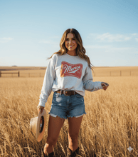 Load image into Gallery viewer, Merica Red Logo Graphic Sweatshirt
