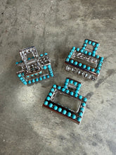 Load image into Gallery viewer, Mini Square Turquoise Claw Hair Clip
