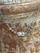 Load image into Gallery viewer, Sterling Silver Rainbow Thunderbird Paperclip Necklace
