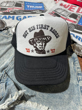 Load image into Gallery viewer, Not His First Rodeo Trump Trucker Hat
