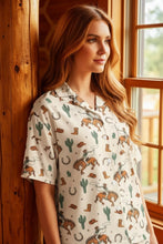 Load image into Gallery viewer, Baha Ranch Hang on Cowboy Women's Pajama Set Made in America
