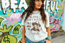 Load image into Gallery viewer, Party Don&#39;t Start Trump Graphic Tee
