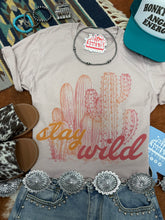 Load image into Gallery viewer, Stay Wild Cactus Graphic Tee
