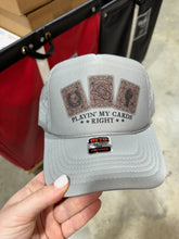 Load image into Gallery viewer, Playing My Cards Right Trucker Hat
