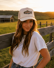 Load image into Gallery viewer, Rainbow Trout Patch Trucker Hat
