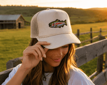 Load image into Gallery viewer, Rainbow Trout Patch Trucker Hat
