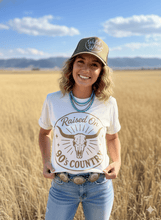 Load image into Gallery viewer, Raised On 90's Country Steer Skull Graphic Tee
