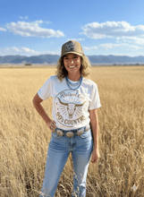 Load image into Gallery viewer, Raised On 90's Country Steer Skull Graphic Tee
