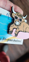 Load image into Gallery viewer, Bag of 25 -Boutique 3d Printed Package Inserts Hot Highland Cow Made in America
