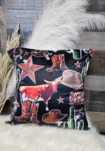 Load image into Gallery viewer, Baha Ranch Cowboy Collage Velvety Soft Throw Pillow Case Made in America
