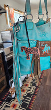 Load image into Gallery viewer, Baha Ranch 3D Print Floral Tooled Horse Charm or Keychain Made in America
