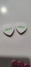 Load image into Gallery viewer, 3d Printed Candy Conversation Heart Pins or Earrings Made in America
