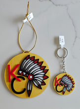 Load image into Gallery viewer, 3D Print Chiefs Kc Kansas City Football Ornament or Keychain
