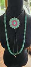Load image into Gallery viewer, Baha Ranch Turquoise Hot Pink Concho 3D Inlay Bolo Made in America
