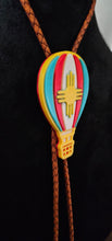 Load image into Gallery viewer, Albuquerque Balloon Fiesta 3D Hot Air Balloon Zia Bolo Tie Necklace
