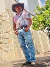 Load image into Gallery viewer, Baha Ranch Retro Pop Western Trail Ride Polo Shirt
