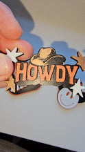 Load image into Gallery viewer, Set of 4 3D Print Western Cowboy Yeehaw Howdy Hat Pins Made in America
