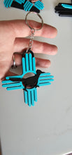 Load image into Gallery viewer, 3D New Mexico Zia Magnet or Bookmark or Keychain or Earrings
