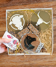 Load image into Gallery viewer, 3D Print Western Barbwire Christmas Ornaments Made in America
