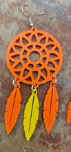 Load image into Gallery viewer, 3D Print Dreamcatcher Boho Earrings Choice of Colors Made in America
