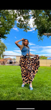 Load image into Gallery viewer, Baha Ranch Retro Pop Western Leopard Print Maxi Prairie Skirt
