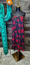 Load image into Gallery viewer, Colores de Mexico Romantic Red Roses Midi Skirt
