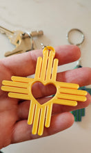 Load image into Gallery viewer, 3D Print New Mexico Zia Heart Keychain Made in America
