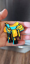 Load image into Gallery viewer, 3d Printed Farm Western Longorn Horse Cow Magnet Made in America
